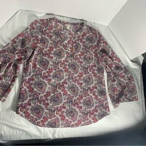 J. Crew Multicolor Paisley Blouse
